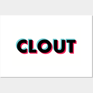 Clout Glitch Black Posters and Art